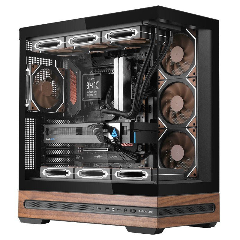 Segotep 甄木 1 木紋面板 ATX (黑色)