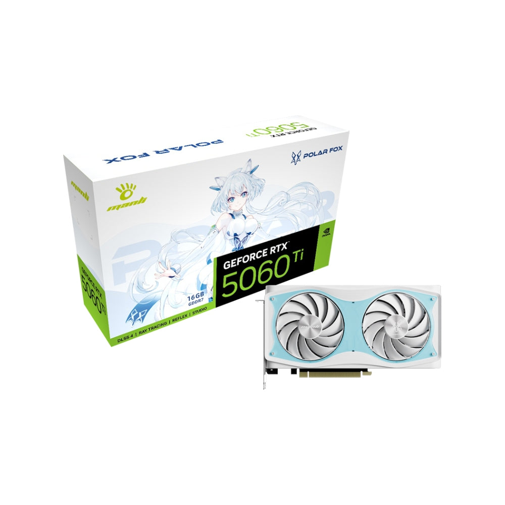Manli GeForce RTX5060Ti POLAR FOX X2 16GB GDDR7 顯示卡