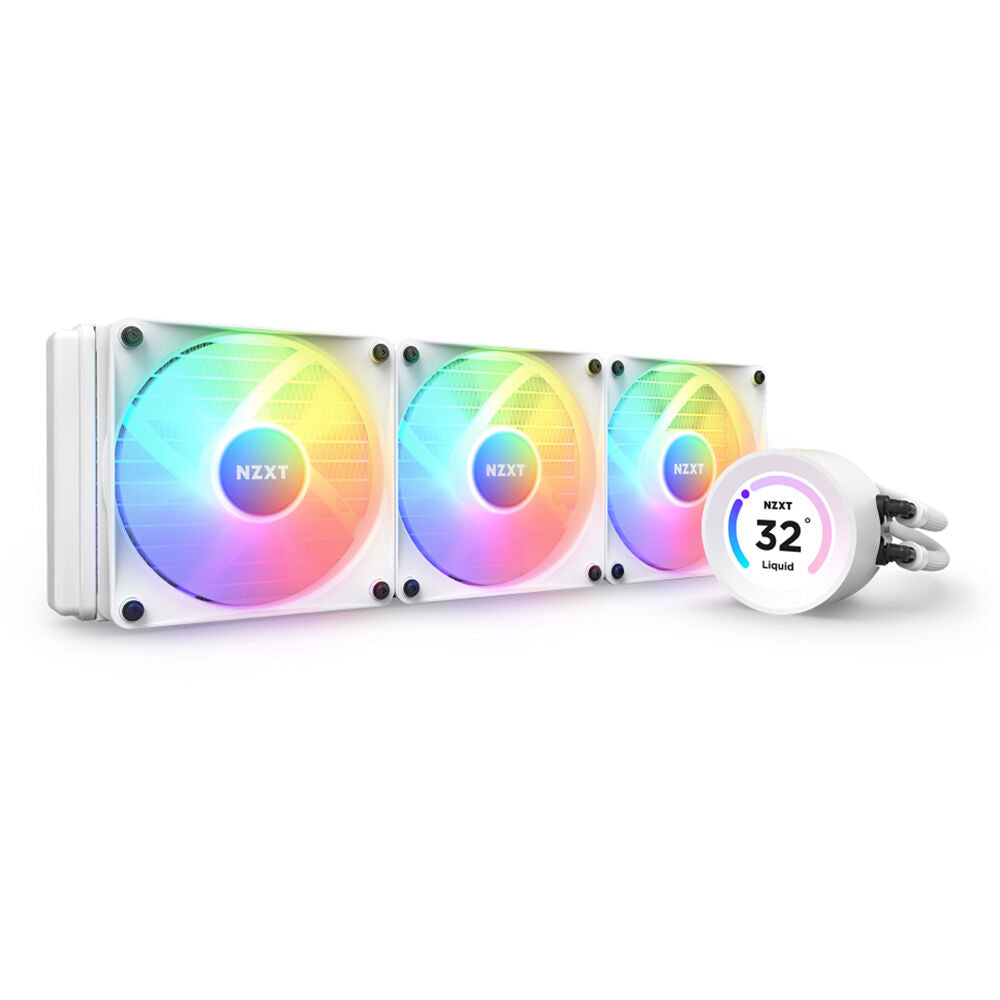 NZXT Kraken Elite 360 RGB 360mm AIO 水冷散熱器(2024)(白色)