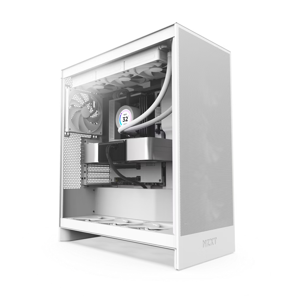 NZXT H7 Flow ATX 機箱 - Matte White 啞白色