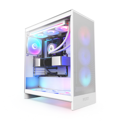 NZXT H7 Flow RGB ATX 機箱 - Matte White 啞白色