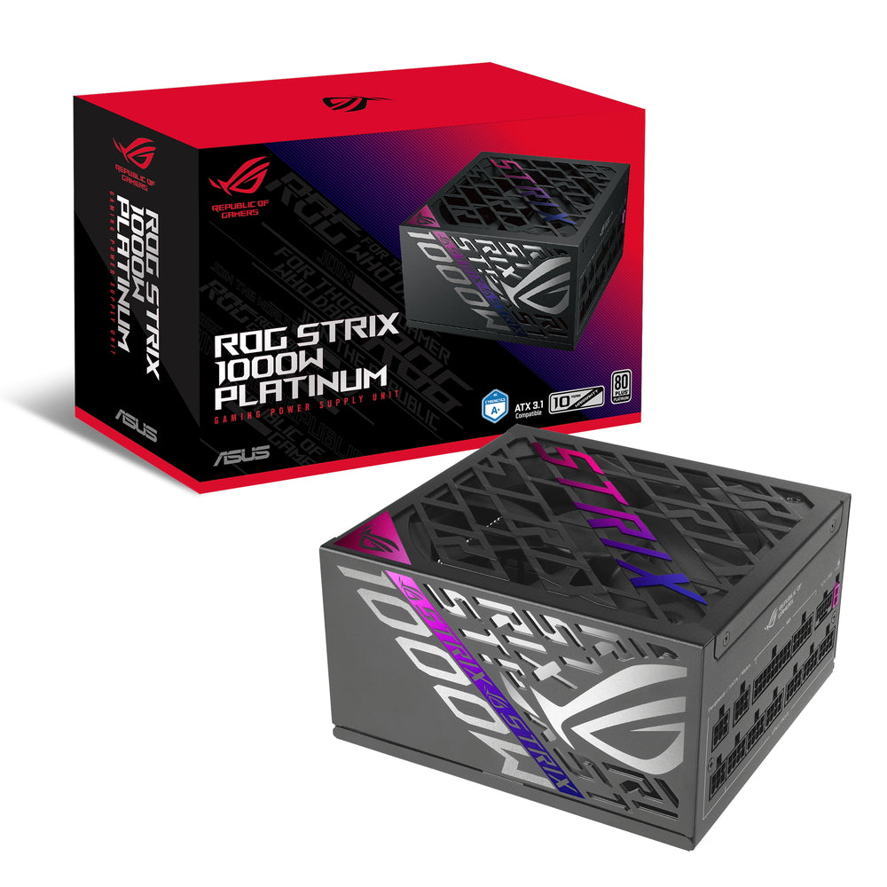 ASUS ROG STRIX Fully Modular PSU 電源供應器(黑色-1000W-80+ Platinum-ATX3.1)
